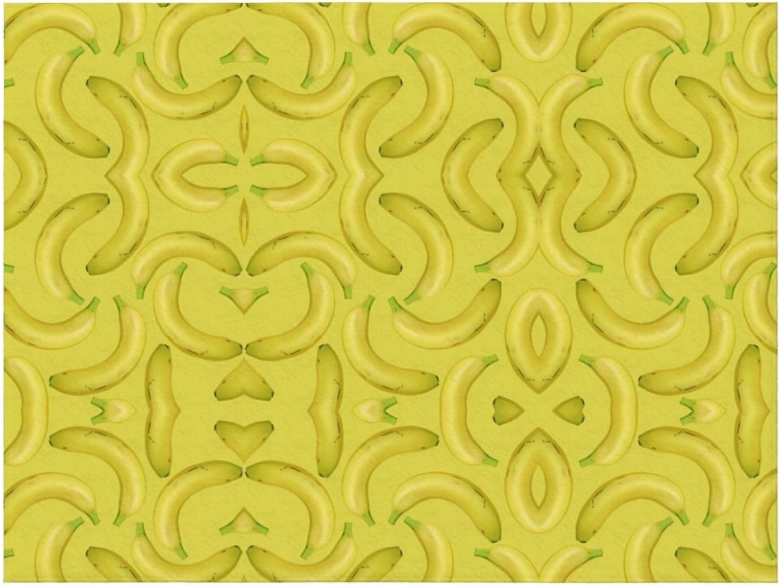 Colcha de Flanela Macia e Aconchegante com Estampa Bananas Ideal para Sofá Ou Quarto 127 X 101 6 Cm, Macio, Qu