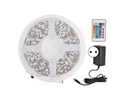 Fita de Luz LED RGB 10m controle app Bluetooth 24 teclas inteligente festa casa eu plug | S/MARCA