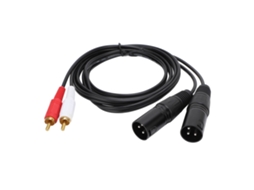 Aetheria cabo Adaptador Xlr Macho Duplo para Plugue de Áudio Hifi 1.5m para Amplificador Mesa de Mistura Microfone