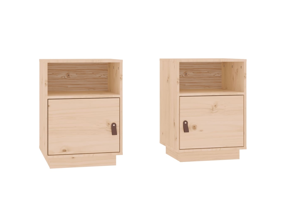 Bedside Cabinet, Bedside Cabinets Vidaxl Marrom Madeira De Pinho (n/a)