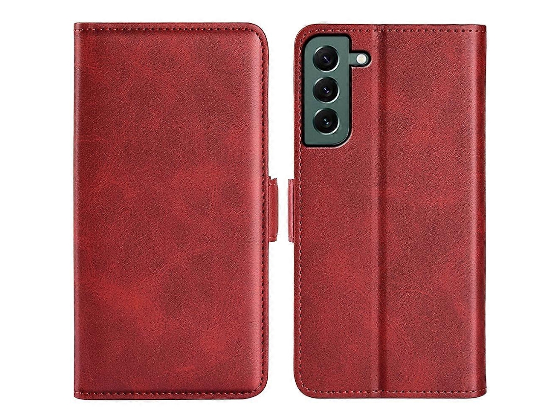 Capa De Couro Com Fecho Magnético Duplo Para Samsung Galaxy S23+ 5g
