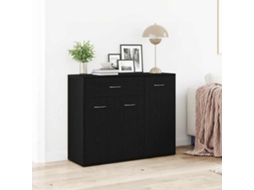 Vidaxl Aparador Em Carvalho Preto, 88x30x70 Cm, Madeira Engenheirada