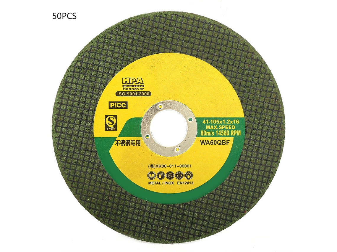50 Discos de Serra de Resina para Cortar e Desbastar Aço Inoxidável (2)