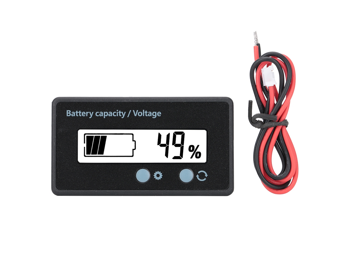 Monitor Mali de Capacidade de Bateria Lcd à Prova D'água 12 84v