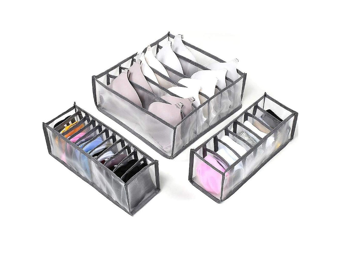 Organizador De Roupas Íntimas, Kit Divisor De Gavetas, Armário, Caixa De Armazenamento Dobrável Olysi Shop
