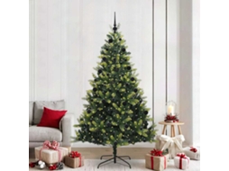 Vidaxl Árvore De Natal Artificial Articulada 300 Leds Verde 210 Cm