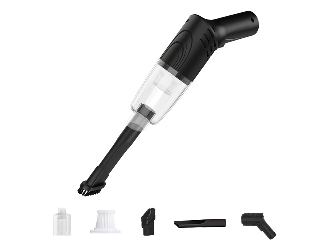 Mini Aspirador Portátil Automóvel — Sem Fios, De Alta Potência E Portátil — Preto