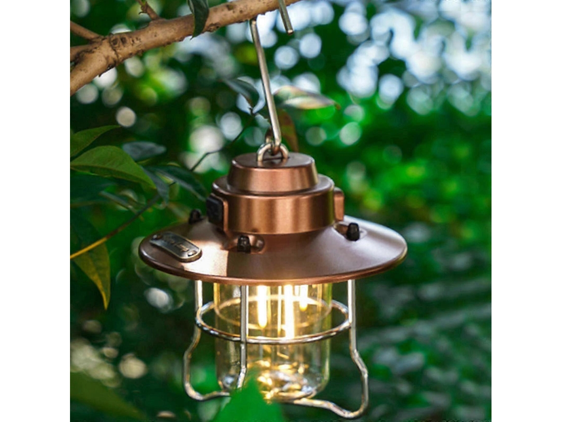 Lanterna Led Portátil Para Acampamento, Recarregável Via Usb, Regulável, À Prova Dágua, Para Pendurar Em Barracas Ou Pátios Externos. Loja Olysi