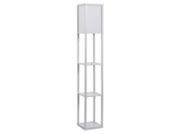 Abajur de Piso com Prateleiras de Madeira para Sala ou Quarto 26x26x160cm (sem lâmpada) S/MARCA