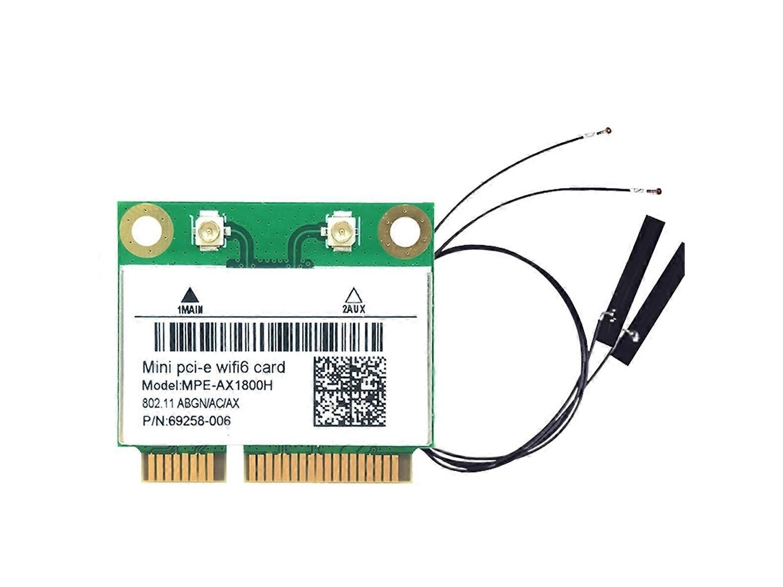 Lurelia Placa Wi-fi Pcie Ax1800m Rtl8852be Wi-fi 6 Dual Band 2,4/5 Ghz Bluetooth 5.2 Antena