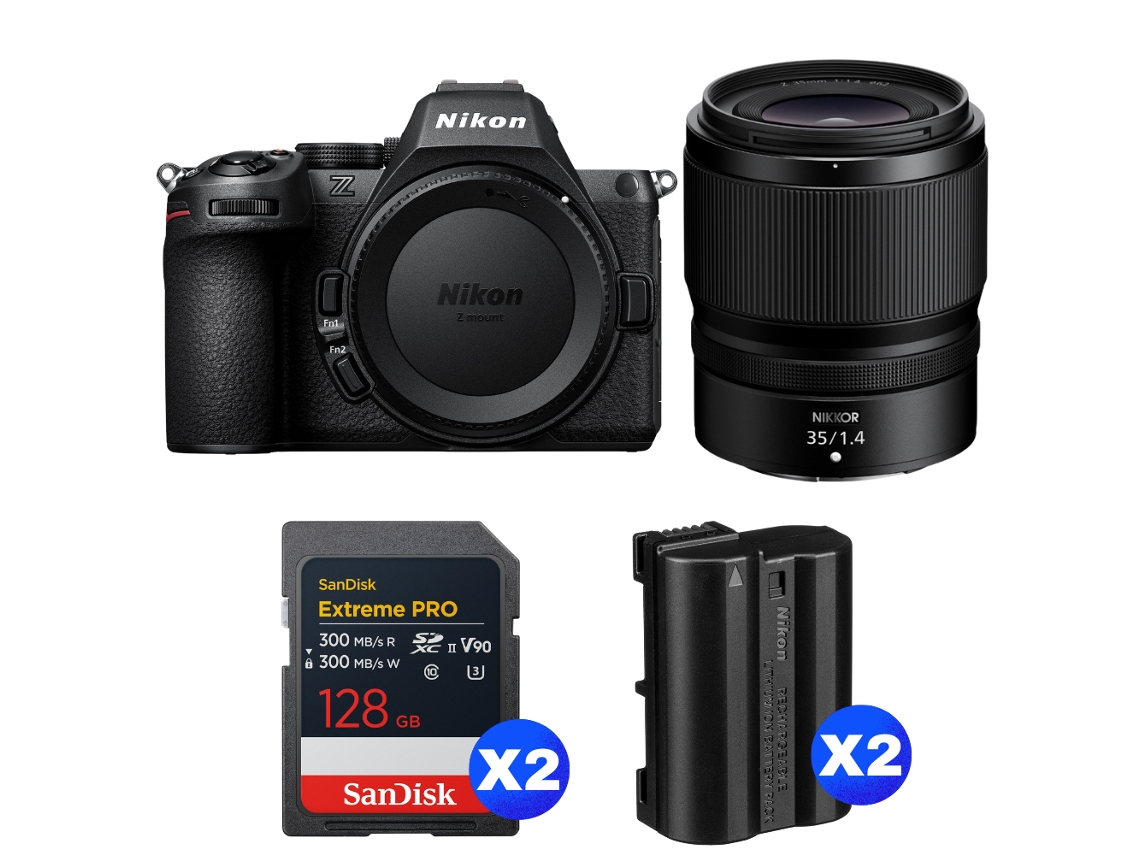 Z5 Ii + 35mm F/1.4 + 2 Sandisk 128gb Extreme Pro Uhs ii Sdxc + 2 Nikon En el15c + Ebook “20 Dicas para Fotos Que Impressionam” NIKON