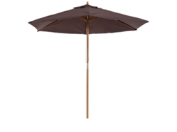 Guarda sol de Terraço Ø250x230 Cm com Sistema de Corda de 6 Varas para Varanda Externa Café no Pátio Ge