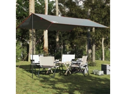 Vidaxl Lona De Campismo 360x294 Cm Impermeável Cinzento E Laranja