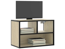 Vidaxl Móvel P/ Tv 60x31x39,5 Cm Deriv. Madeira/metal Carvalho Sonoma