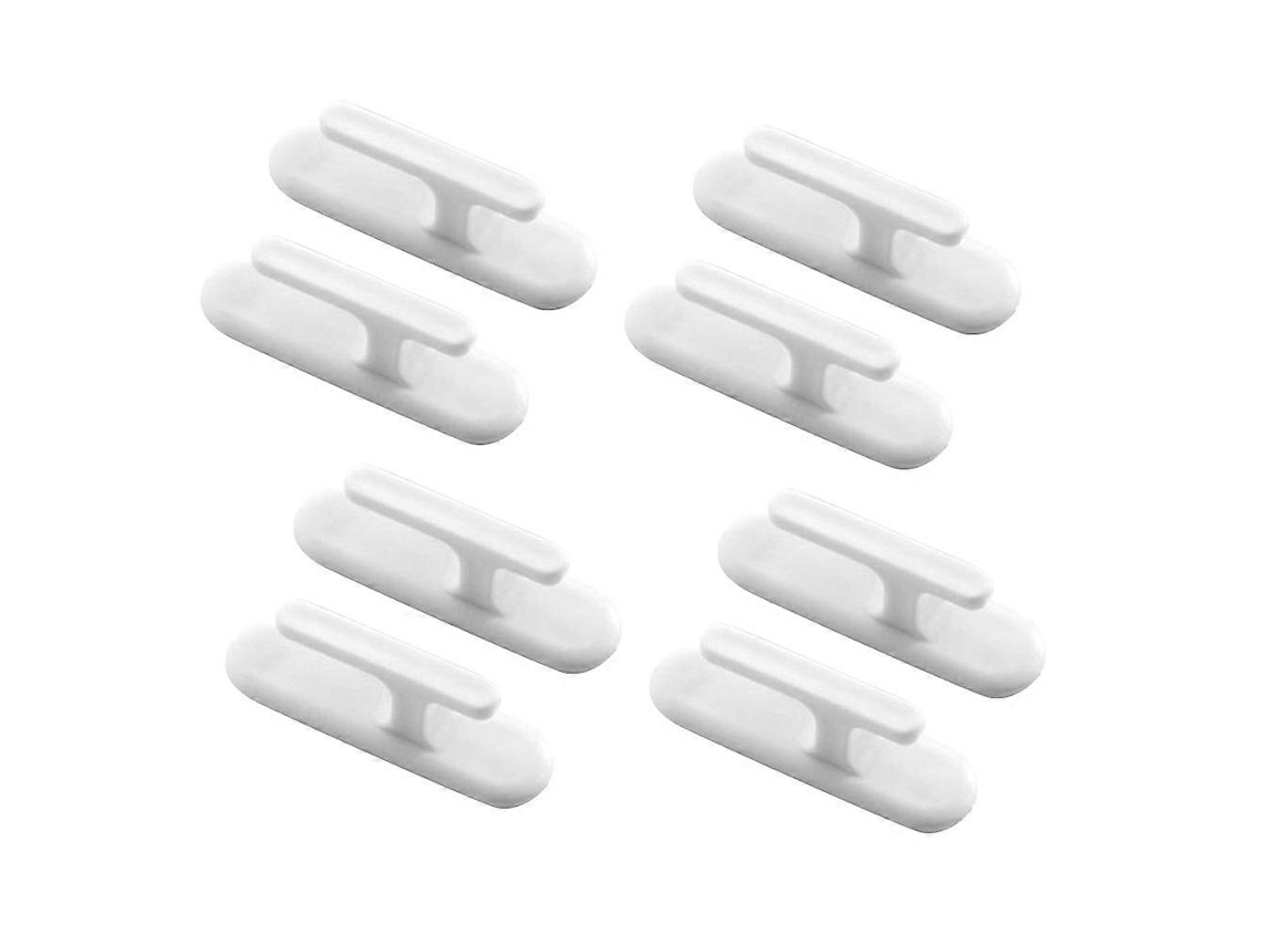 Rebe 8 Acessórios para Persianas Romanas Gancho de Cleat Portacuerdas para Persianas 7x4,5cm Blanco