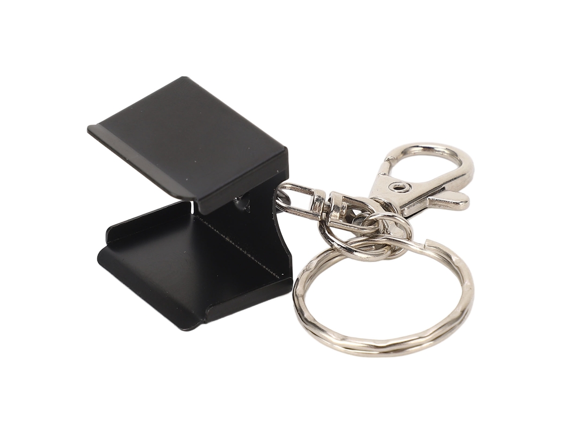 Omni-2026porta Tiza Para Tacón De Billar Con Llavero Acero Inoxidable Resistente A Suciedad Clip Para Deportes De Tacón Negro