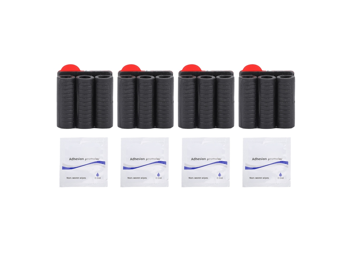 4 Conjuntos De Porta Brocas De 1/4 Polegada Com Capa De Borracha Adesiva Para Furadeira Elétrica E Parafusadeira Elétrica