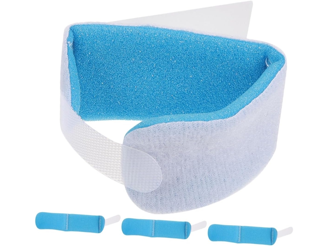 Conjunto de 4 pulseiras de identificação hospitalar Veemoon ajustáveis em esponja para bebês e recém-nascidos, ideais para