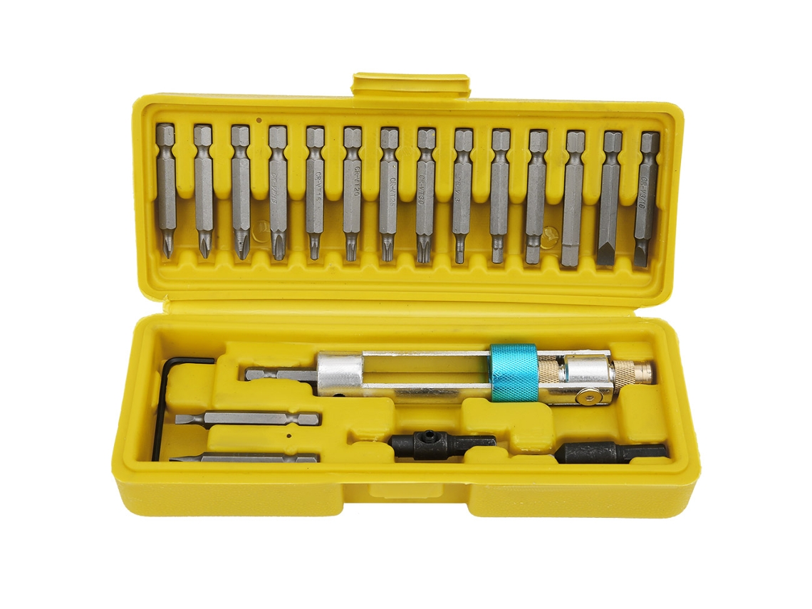 YURU conjunto de 20 Ferramentas de Mão Chave de Fenda Broca Contra sinking Chave Hexagonal Aço Rápido