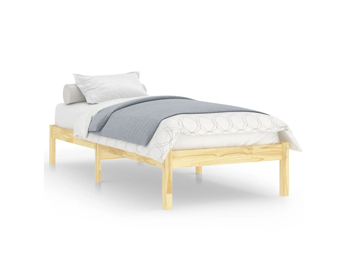 Bed Frame, Bed Frames Vidaxl Marrom Madeira De Pinho (90 X 200 Cm)