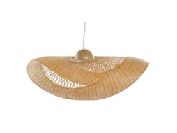 Luminária de Teto Pamela em Bambu Marrom Natural, 70x34x20cm ALEXANDRA HOUSE LIVING