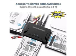 Conversor USB 3.0 para SATA/IDE Zilkee Ultra Recovery, cabo adaptador de disco rígido