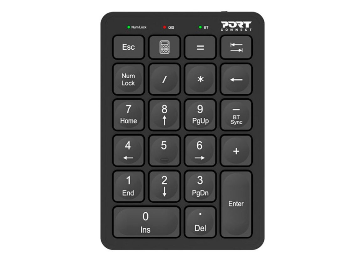 Port Teclado Numerico Bluetooth Recarregavel