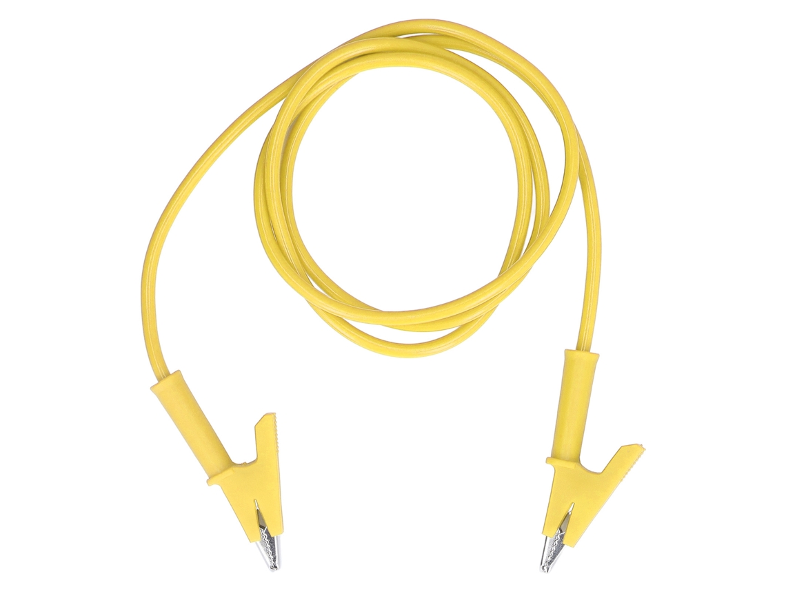 Yuru fio de Teste com Pinça Crocodilo 10mm 20a 3000v para Bateria Veículo Amarelo J.70036