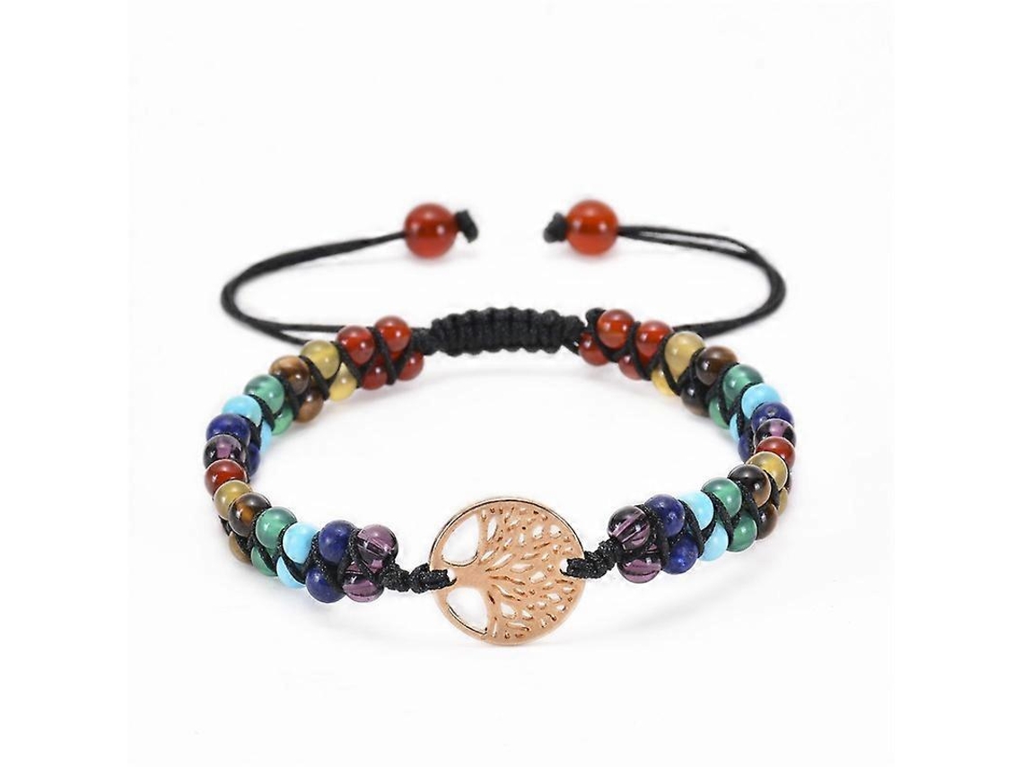 Árvore Da Vida Pulseira De Pedra Natural Tecida Dupla Camada Turquesa Pulseira De Cristal Yoga Beads Pulseira Nostalgia88