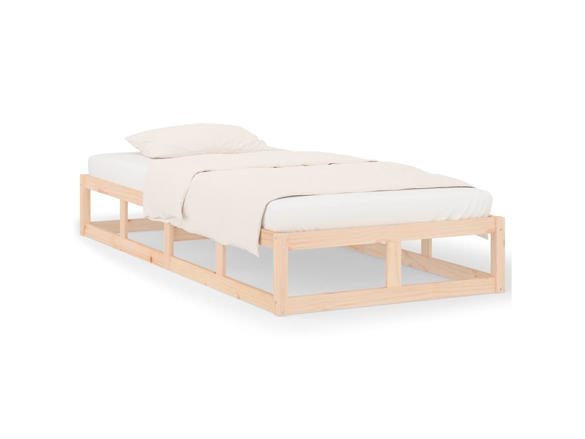 Bed Frame, Bed Frames Vidaxl Marrom Madeira (75 X 190 Cm)