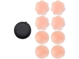 4 Pares Tapa Pezones De Silicona Invisible Autoadhesiva Reutilizable Para Mujer