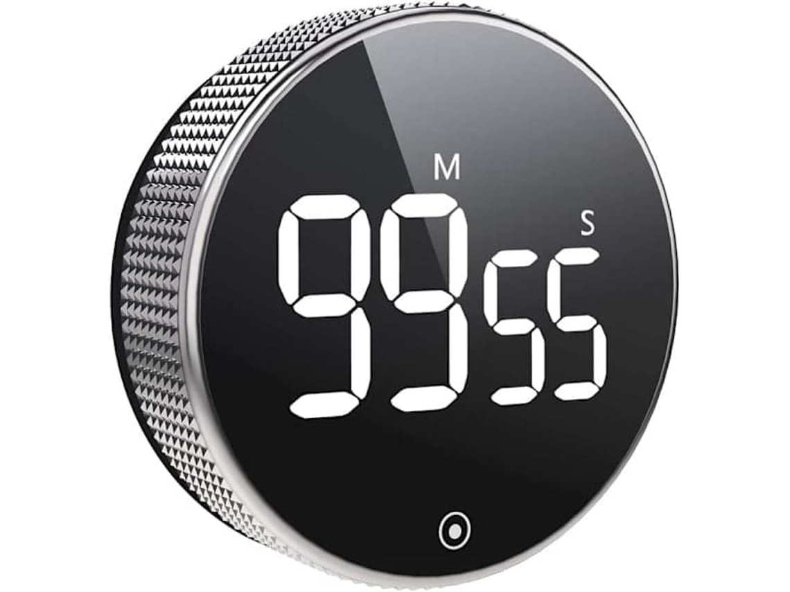 Temporizador Digital De Cozinha, Visor Led, Base Magnética, Para Cozinhar, Assar E Controlar O Tempo Em Tarefas Domésticas