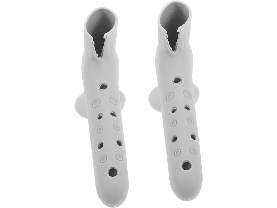 Conjunto De 2 Protetores Silicone Para Maçanetas Portas, Na Cor Cinza, Com Ventosa