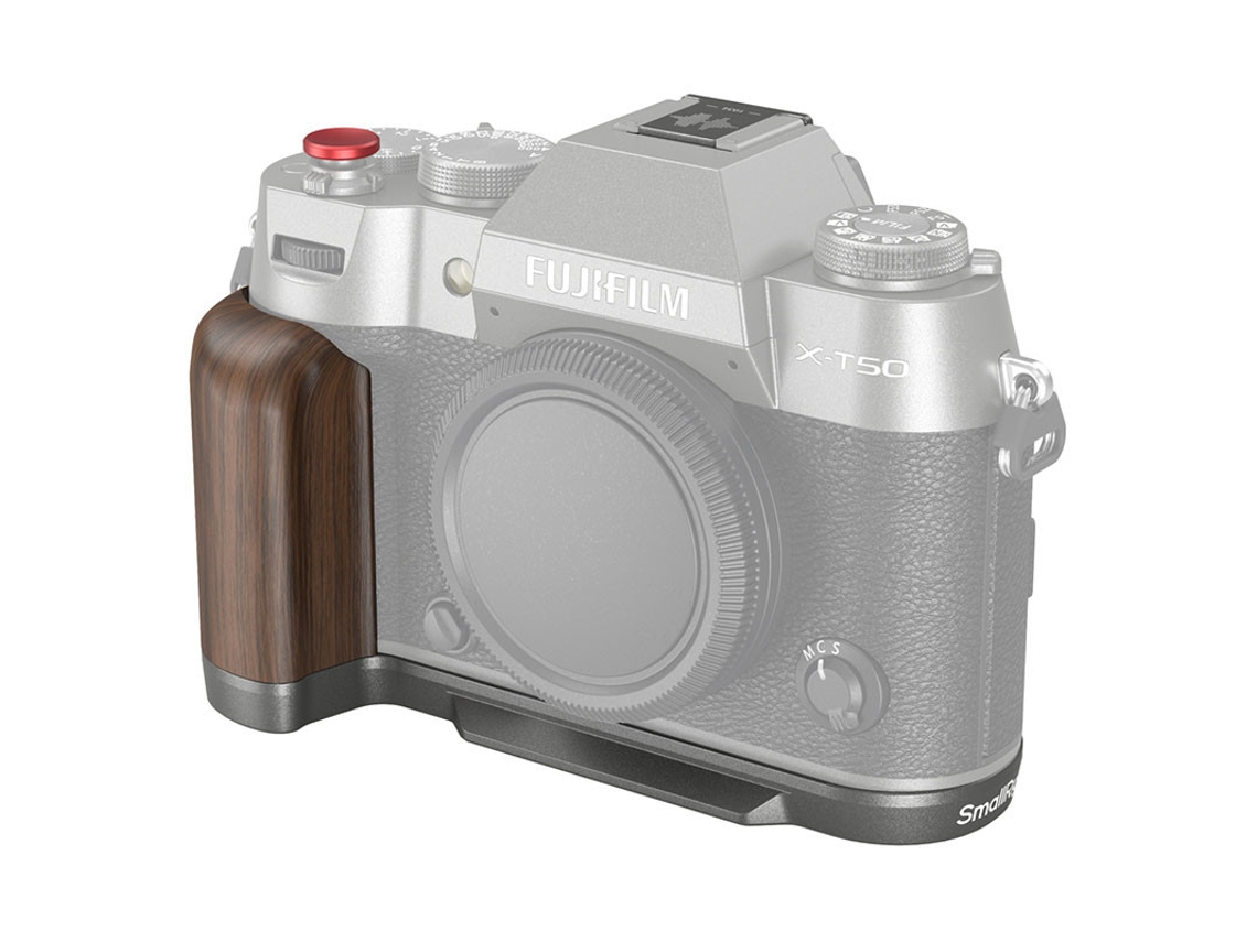 Punho em L de Madeira SMALLRIG 4736 para Fujifilm X t50 Cor Prata Carvão
