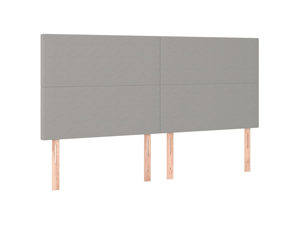 Cabeceira Cinza Claro 160x5x118/128 Cm Tecido MAISON EXCLUSIVE