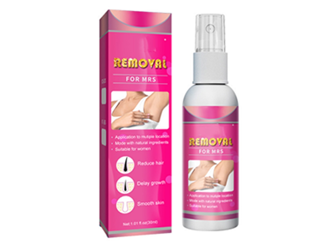 Spray Depilatório 30ml com Ingredientes Seguros, Inibidor Suave do Crescimento de Pelos para Braços, Pernas e Axilas - Feminino
