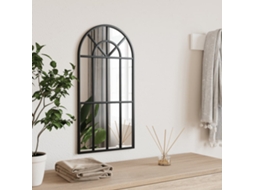 Vidaxl Espelho De Parede Arqueado 30x60 Cm Ferro Preto