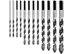 Conjunto 12 Brocas para Alvenaria CHABERLU de 1/8 a 1/2 polegadas