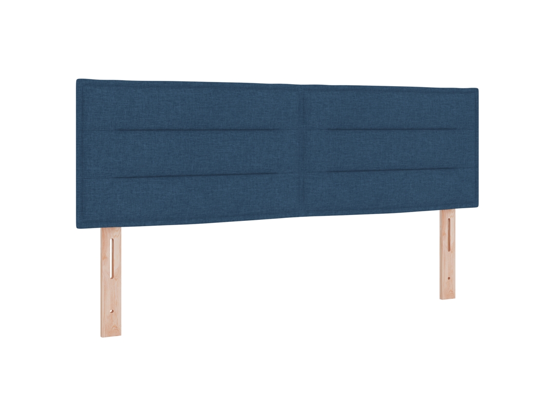 Conjunto 1 Cama Box Vidaxl Azul Tecido (200 X 140 Cm)
