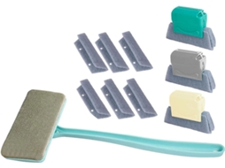 Kit De Tela E Trilho Para Janela Com Cabo Longo Removível 37, 6cm 14, 8 Polegadas, 3 Encaixes E 6 Panos De Secagem
