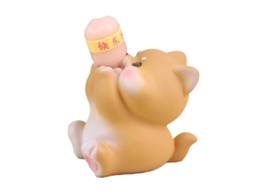 Figura de animal fofo Baok, brinquedo infantil em resina, mini decoração de mesa, enfeite para bolo, painel ou prateleira de casa/escritório. Cachorro.