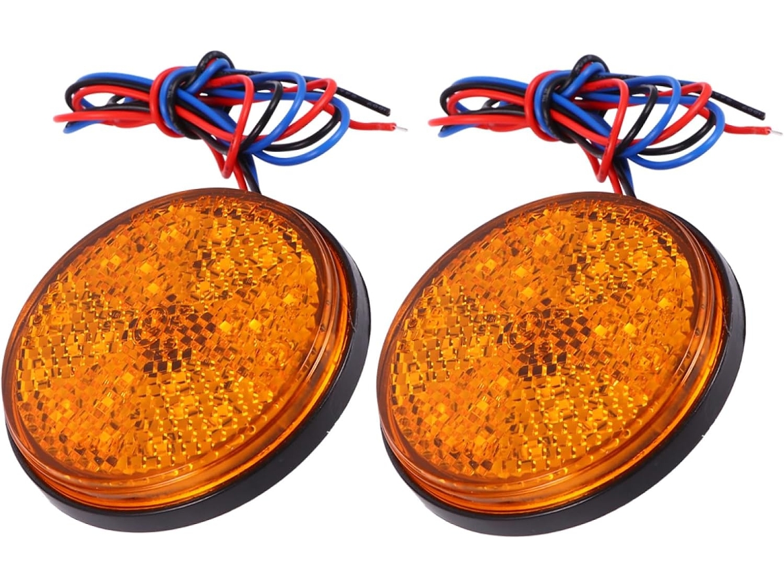 Plafope Indicador De Seta Multiuso Amarelo Para Motocicleta E Caminhão, Refletor Traseiro Em Plástico Acrílico Abs