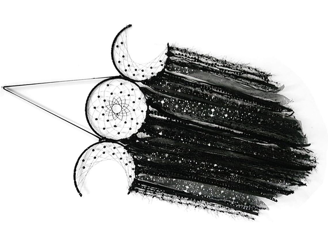 Sino De Vento Com Apanhador De Sonhos Feito À Mão Pingente Doublemoon Decoração De Parede E Casamento Slowmoose