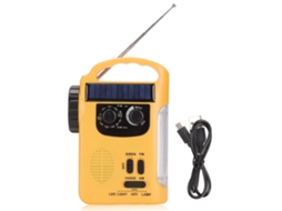 Rádio de Manivela Solar EOOCOO com iluminação LED