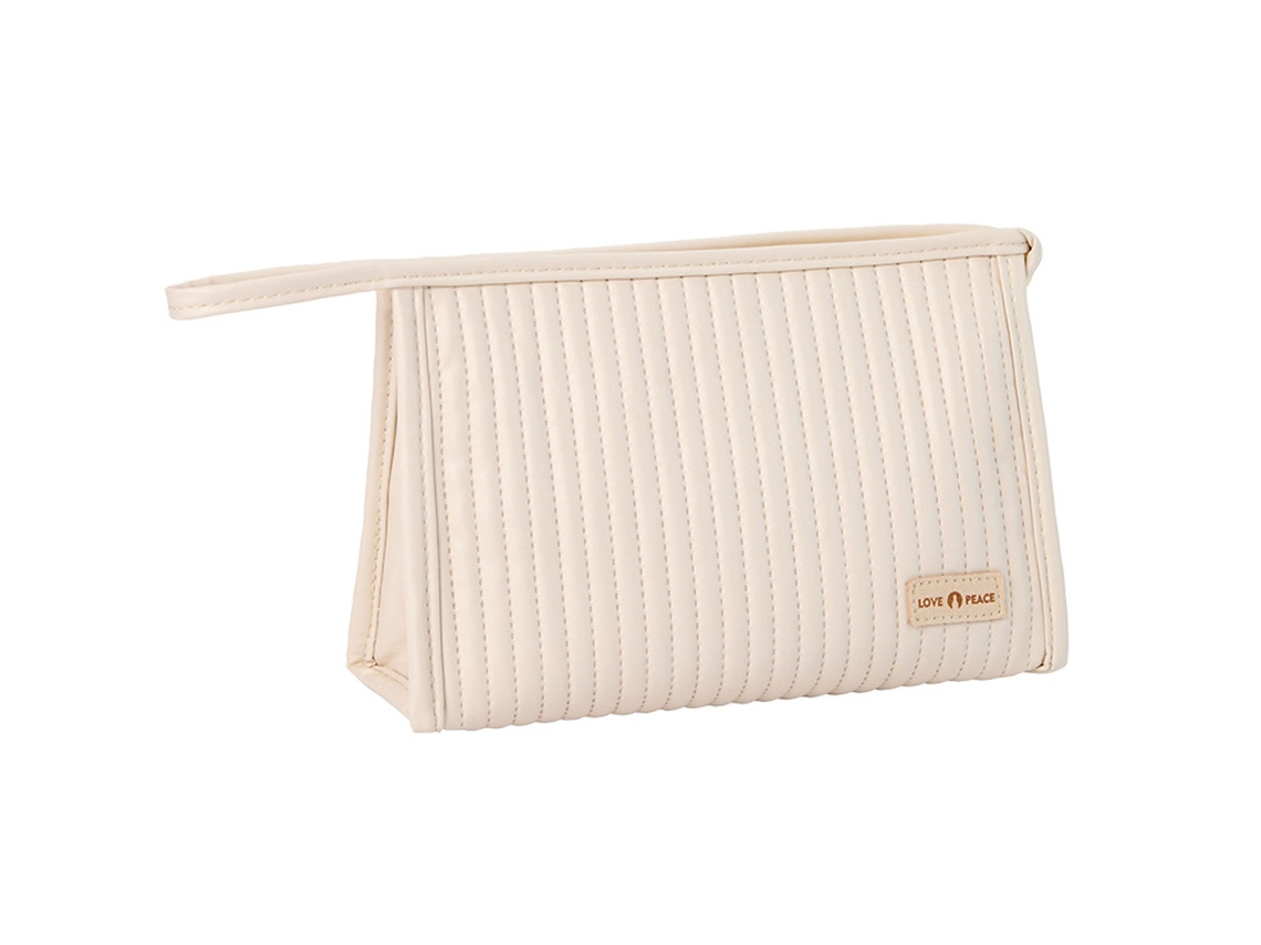 Bolsa De Viagem De Mulher Maquilhagem Zíper Alça Branco (24.5x18x5cm)