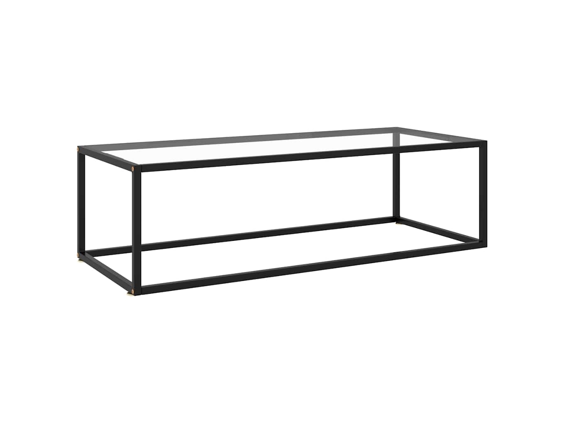 Vidaxl Mesa De Centro 120x60x35 Cm Vidro Temperado Preto