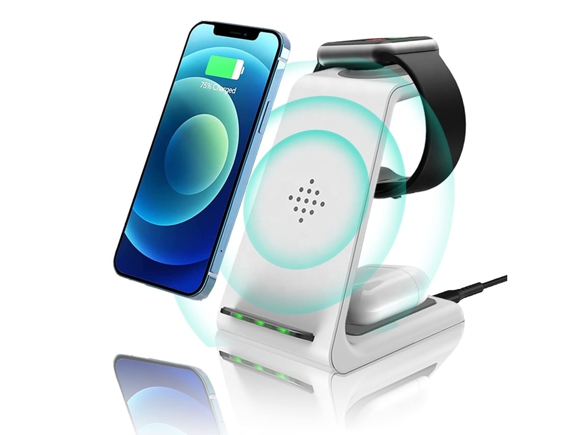 Estação de Carregamento Sem Rápida Certificação para iPhone XS/12/XR/11 Pro Max/11 YIZHOOD Branco