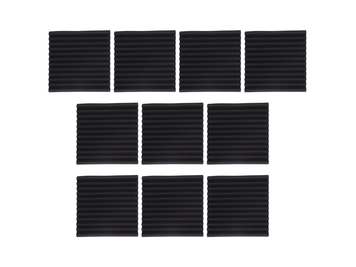 10 Painéis Triangulares de Espuma Acústica Cinza Escuro, Retardantes de Chamas e com Absorção Sonora para Estúdio