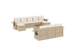 Garden Sofa Set, Garden Sofa Sets Vidaxl Bege Rattan / Vime (n/a)