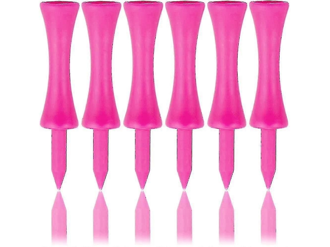 100 Tacos De Golfe De Plástico Rosa De 57mm